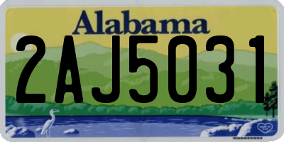 AL license plate 2AJ5031