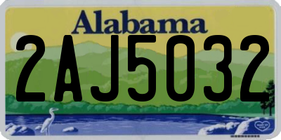 AL license plate 2AJ5032