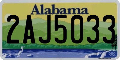 AL license plate 2AJ5033