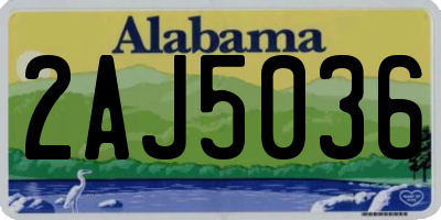 AL license plate 2AJ5036