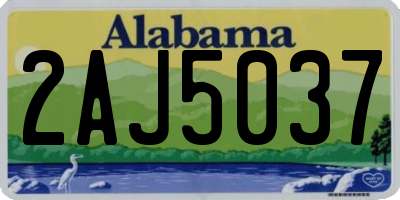 AL license plate 2AJ5037
