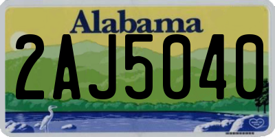 AL license plate 2AJ5040