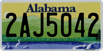 AL license plate 2AJ5042