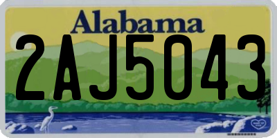 AL license plate 2AJ5043