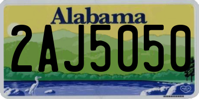 AL license plate 2AJ5050