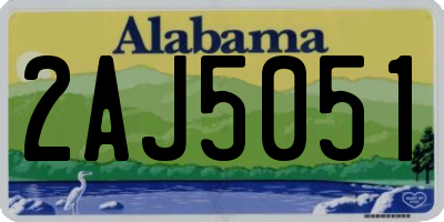 AL license plate 2AJ5051