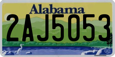 AL license plate 2AJ5053