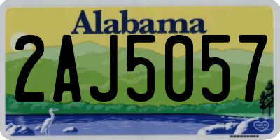 AL license plate 2AJ5057