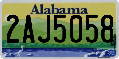AL license plate 2AJ5058
