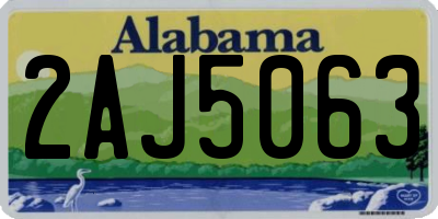 AL license plate 2AJ5063