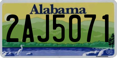 AL license plate 2AJ5071