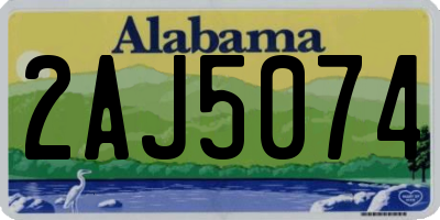 AL license plate 2AJ5074