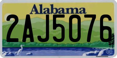 AL license plate 2AJ5076