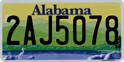 AL license plate 2AJ5078