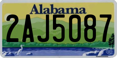 AL license plate 2AJ5087