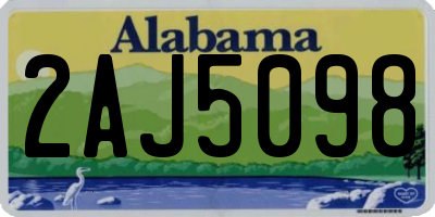 AL license plate 2AJ5098