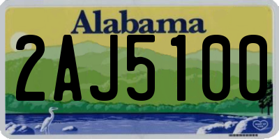 AL license plate 2AJ5100