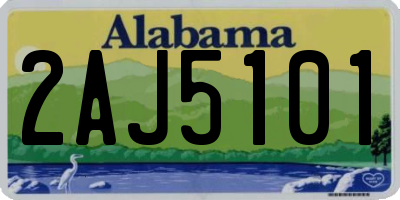AL license plate 2AJ5101