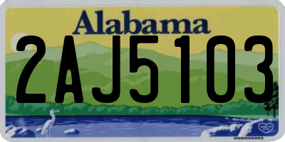 AL license plate 2AJ5103