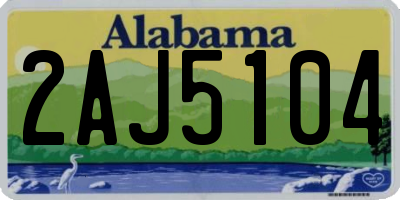 AL license plate 2AJ5104