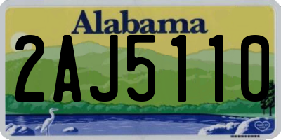 AL license plate 2AJ5110