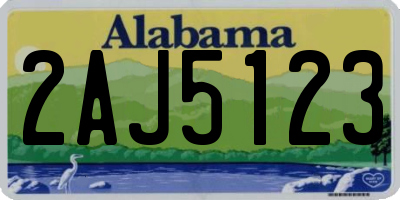 AL license plate 2AJ5123