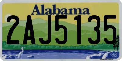 AL license plate 2AJ5135