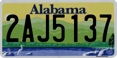 AL license plate 2AJ5137