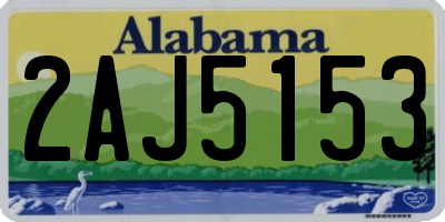 AL license plate 2AJ5153