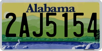 AL license plate 2AJ5154