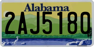 AL license plate 2AJ5180