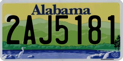 AL license plate 2AJ5181