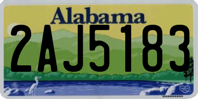 AL license plate 2AJ5183
