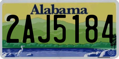 AL license plate 2AJ5184
