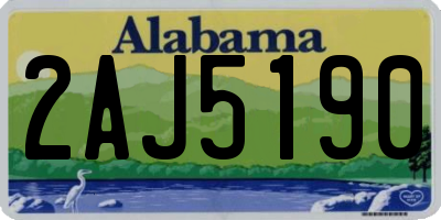 AL license plate 2AJ5190