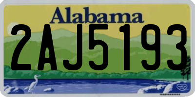 AL license plate 2AJ5193