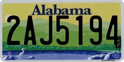 AL license plate 2AJ5194