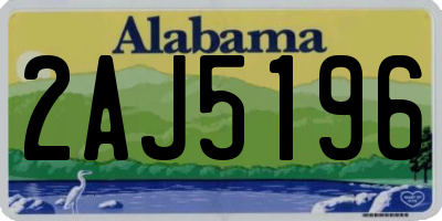 AL license plate 2AJ5196