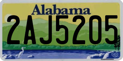AL license plate 2AJ5205