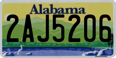 AL license plate 2AJ5206