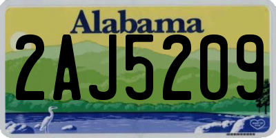 AL license plate 2AJ5209