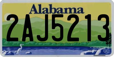 AL license plate 2AJ5213