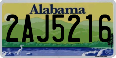 AL license plate 2AJ5216
