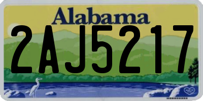 AL license plate 2AJ5217