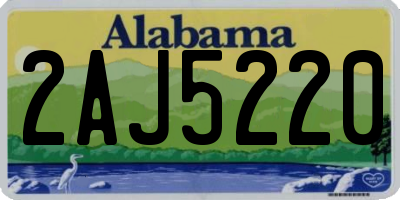 AL license plate 2AJ5220