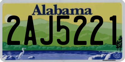 AL license plate 2AJ5221