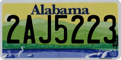 AL license plate 2AJ5223