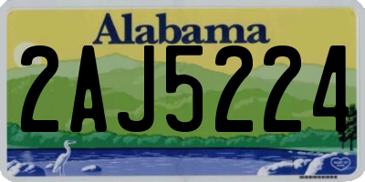 AL license plate 2AJ5224