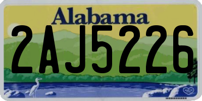 AL license plate 2AJ5226