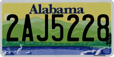 AL license plate 2AJ5228